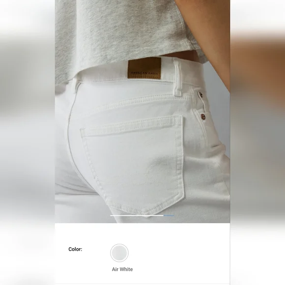 AE Dreamy Drape Stridgid Low Rise Baggy Wide Leg Cropped 6 Long - Picture 8 of 16